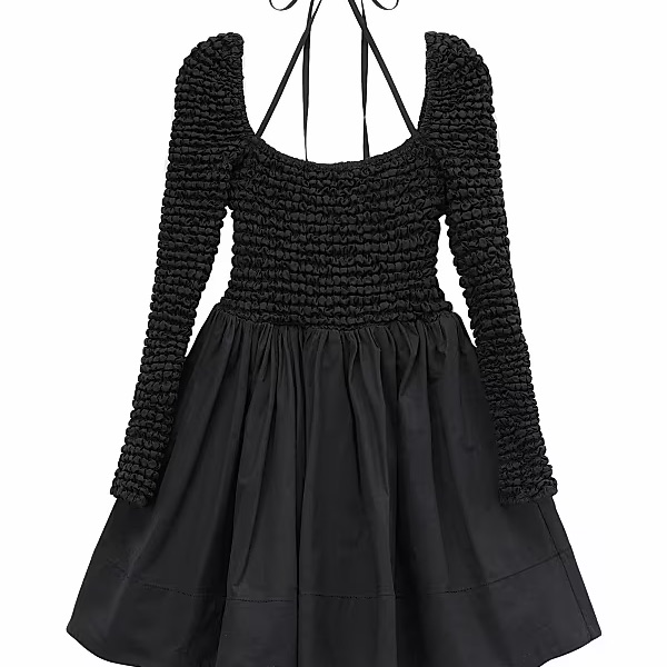 Staud Black Cassidy Minidress